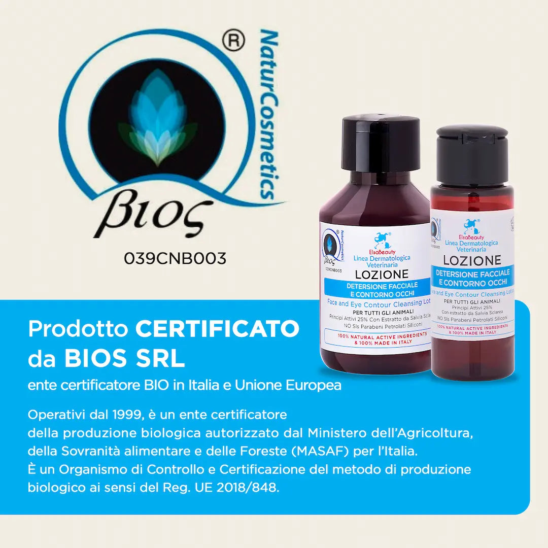 Lozione Detergente Facciale ElsaBeauty è un prodotto Certificato BIOS srl