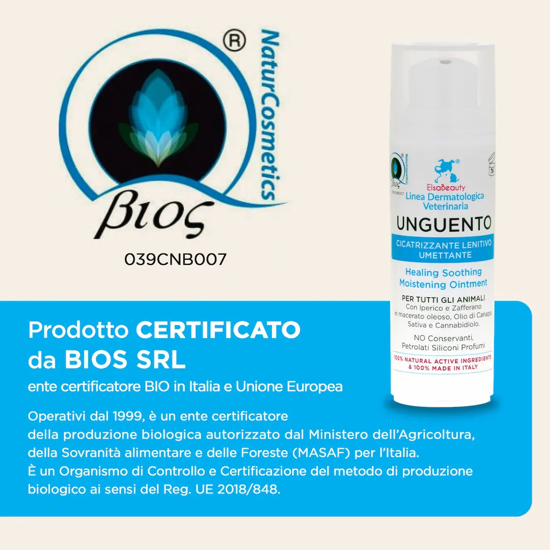 Unguento Cicatrizzante è un prodotto Certificato BIOS srl