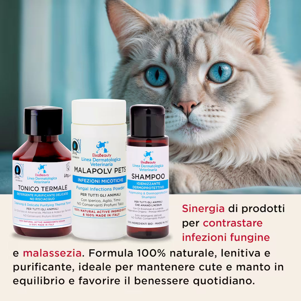 Applicazione del KIT Malassezia Corpo ElsaBeauty per contrastare funghi, prurito e cattivo odore
