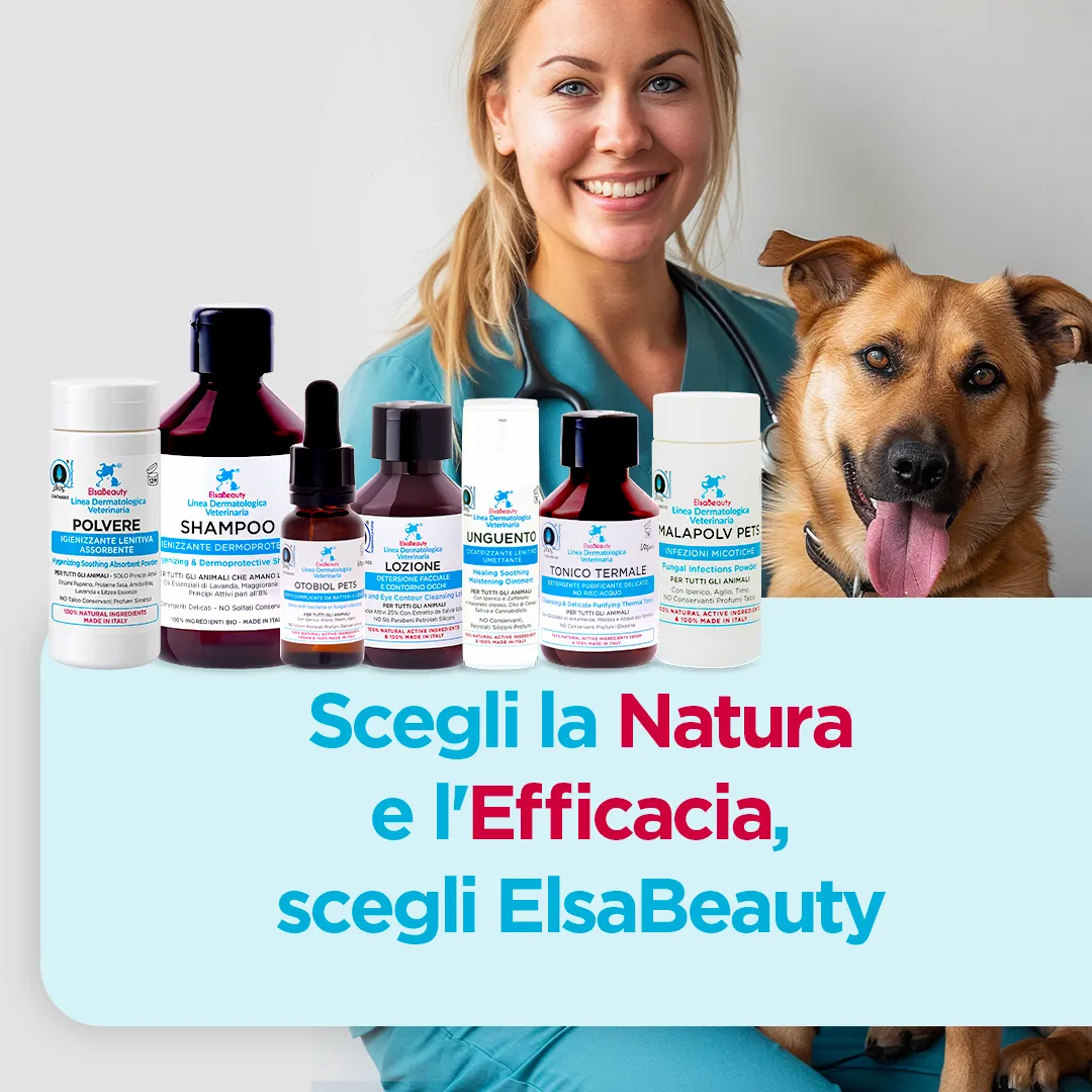 ElsaBeauty Prodotti Naturali ed efficaci per cane, gatto e tutti gli animali contro dermatite, rossore, prurito malassezia e problemi di pelo